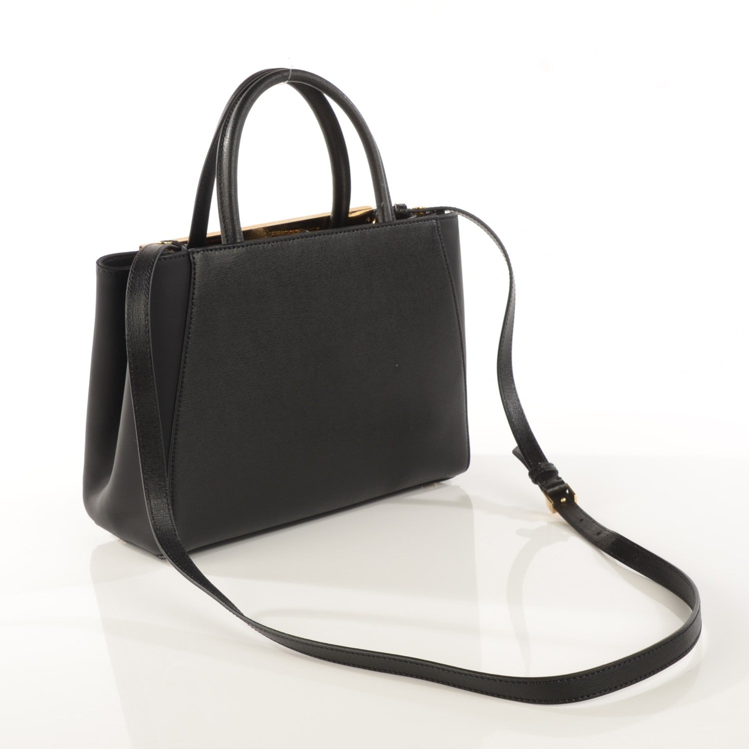 Fendi Vitello Elite Petite 2Jours Tote Black 3 of 9