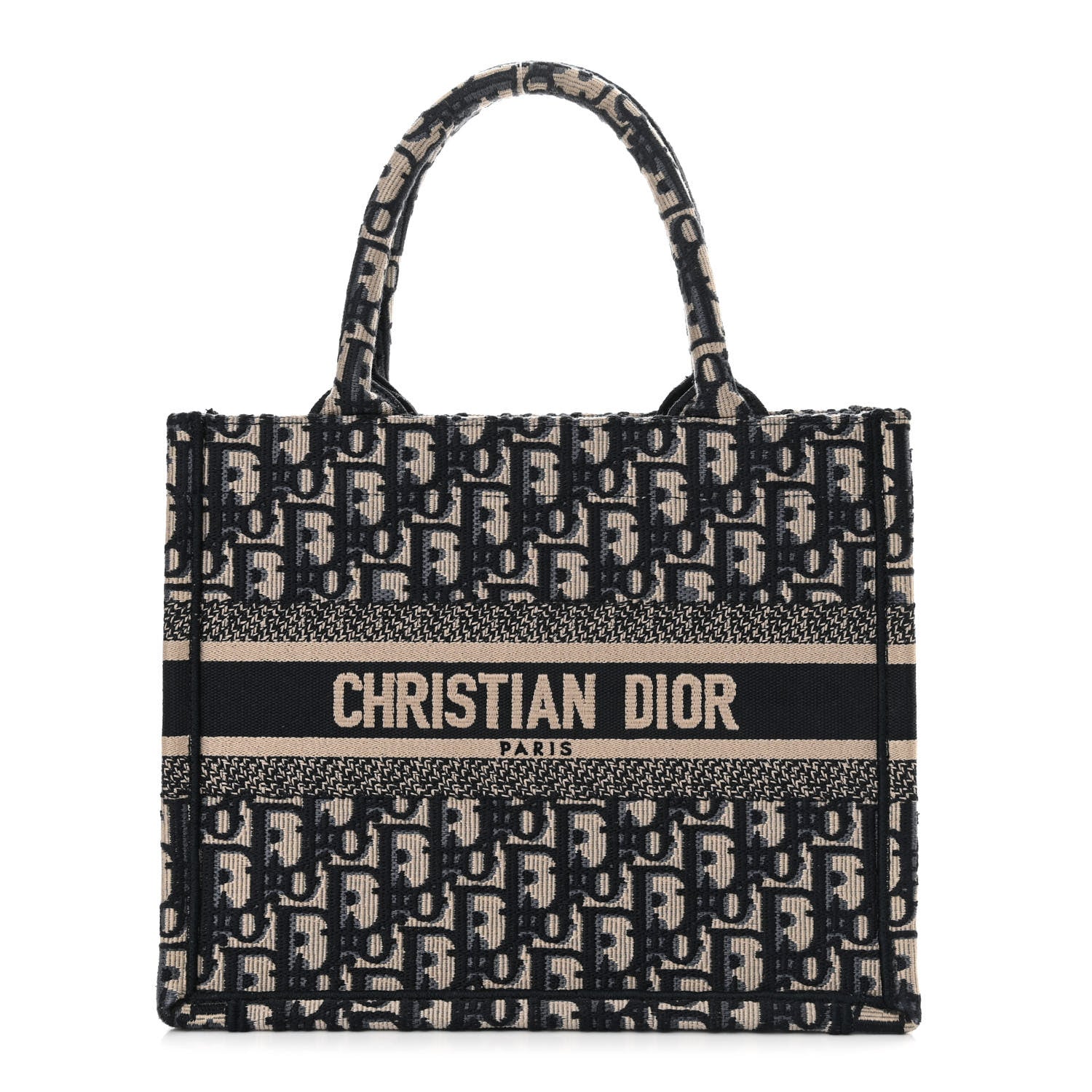 Christian Dior Oblique Small Book Tote Blue Multicolor 1 of 11