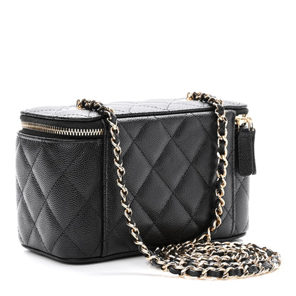 Chanel Caviar Quilted Small Vanity Case With Chain Black 3 of 11