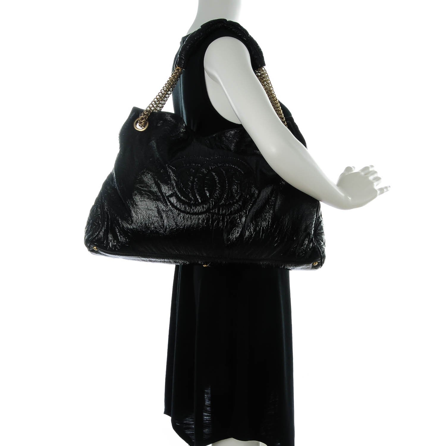 Chanel Vinyl Rodeo Tote Black 2 of 13