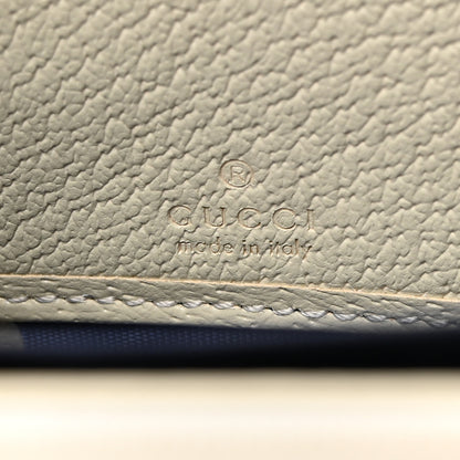 Gucci GG Supreme Monogram Textured Dollar Calfskin Web Ophidia Zip Around Wallet Beige Ebony Mystic White 6 of 8