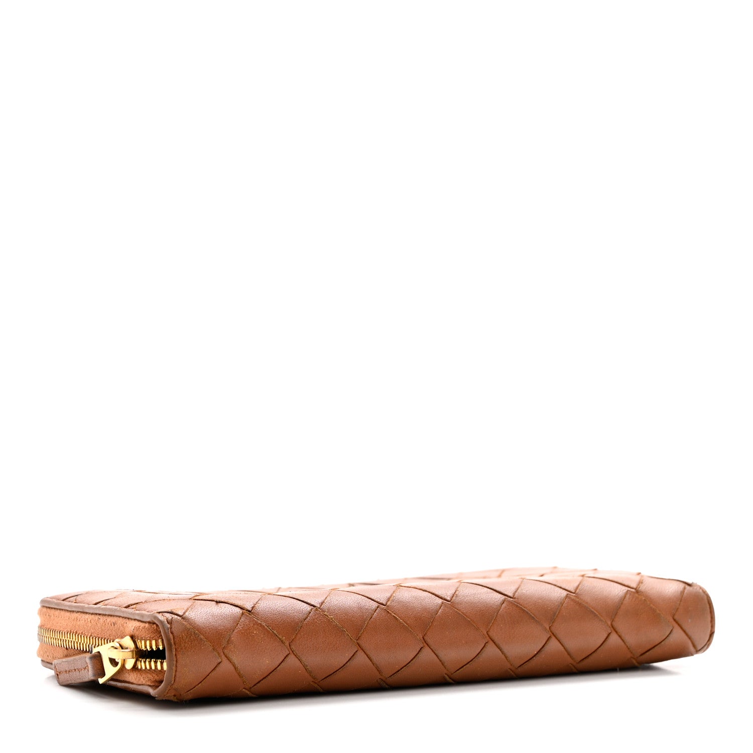 Bottega Veneta Nappa Intrecciato Zip Around Wallet Brown 4 of 9