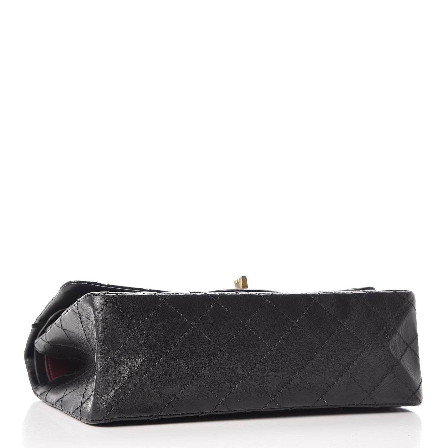 Aged Calfskin Quilted 2.55 Reissue 225 Flap Black