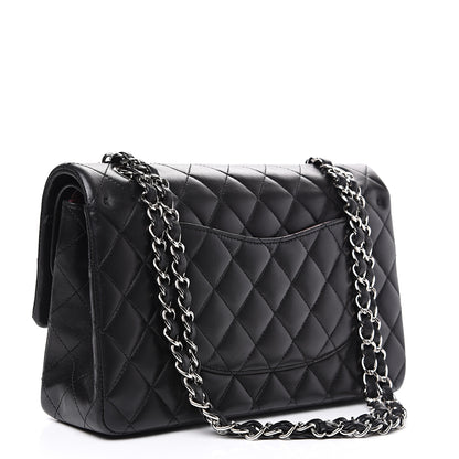Chanel Lambskin Quilted Medium Double Flap Black 2 of 14