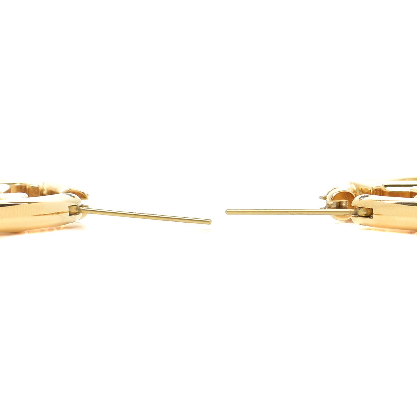 Metal Louise Hoop Earrings Gold