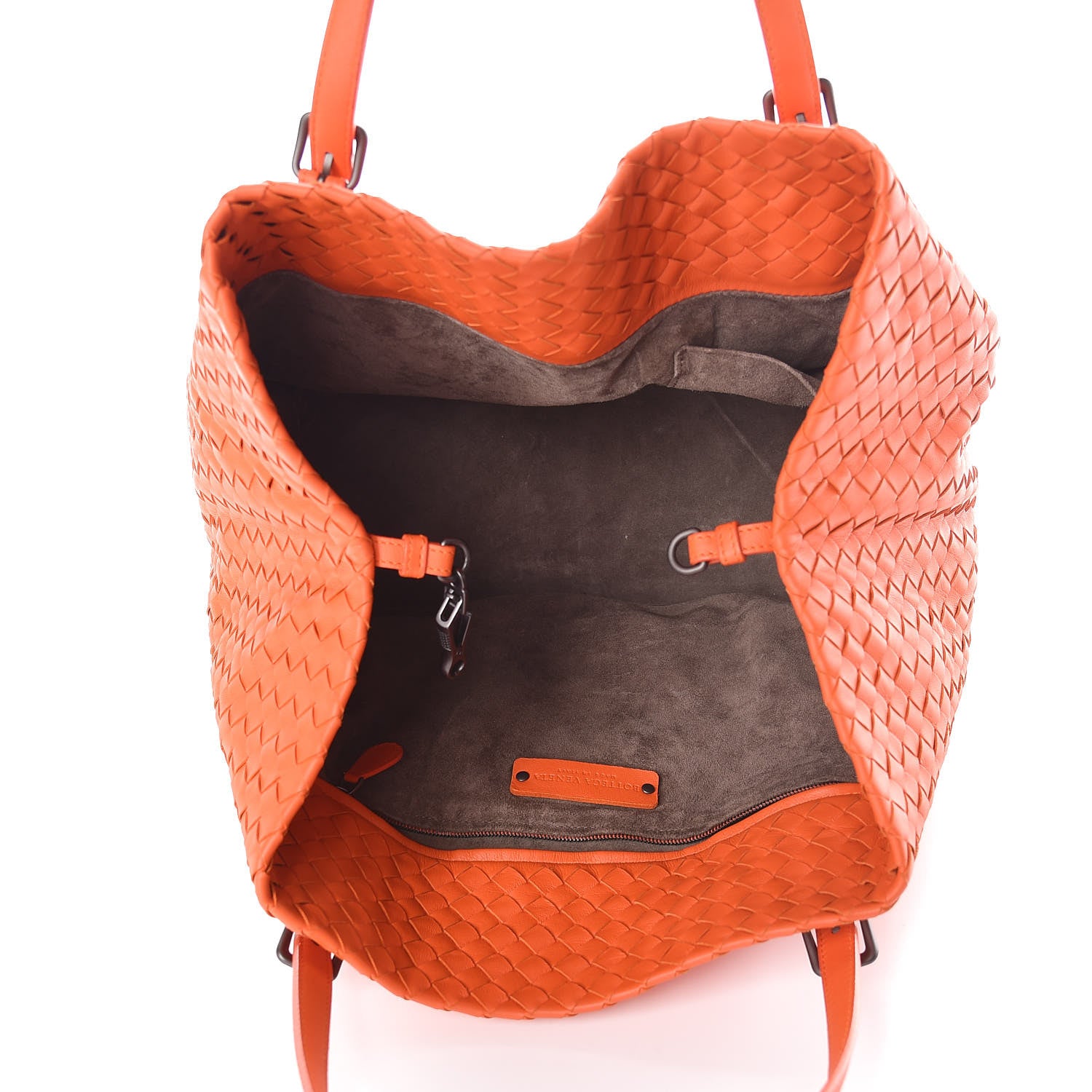 Bottega Veneta Nappa Intrecciato Medium Seamless Tote Tangerine 5 of 9