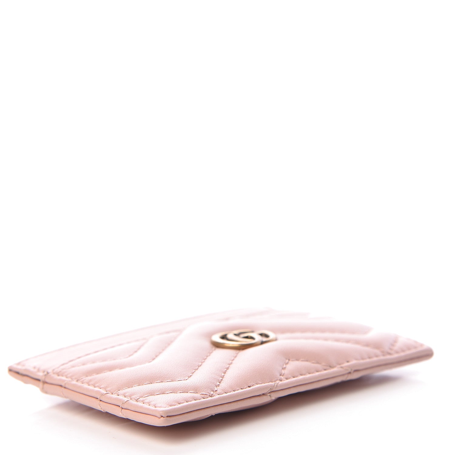 Gucci Calfskin Matelasse GG Marmont Card Holder Perfect Pink 4 of 6