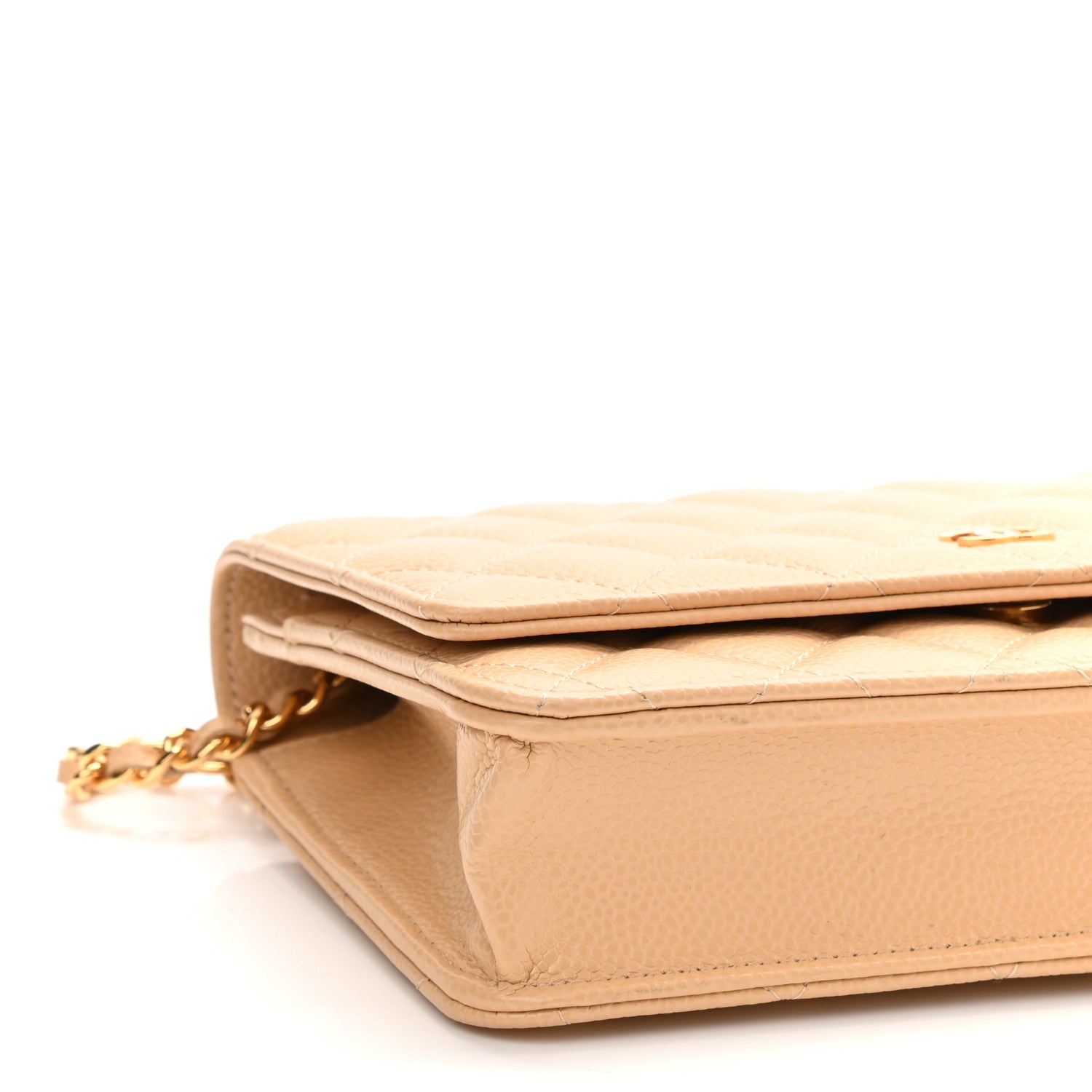 Chanel Caviar Quilted Wallet On Chain WOC Beige 10 of 11