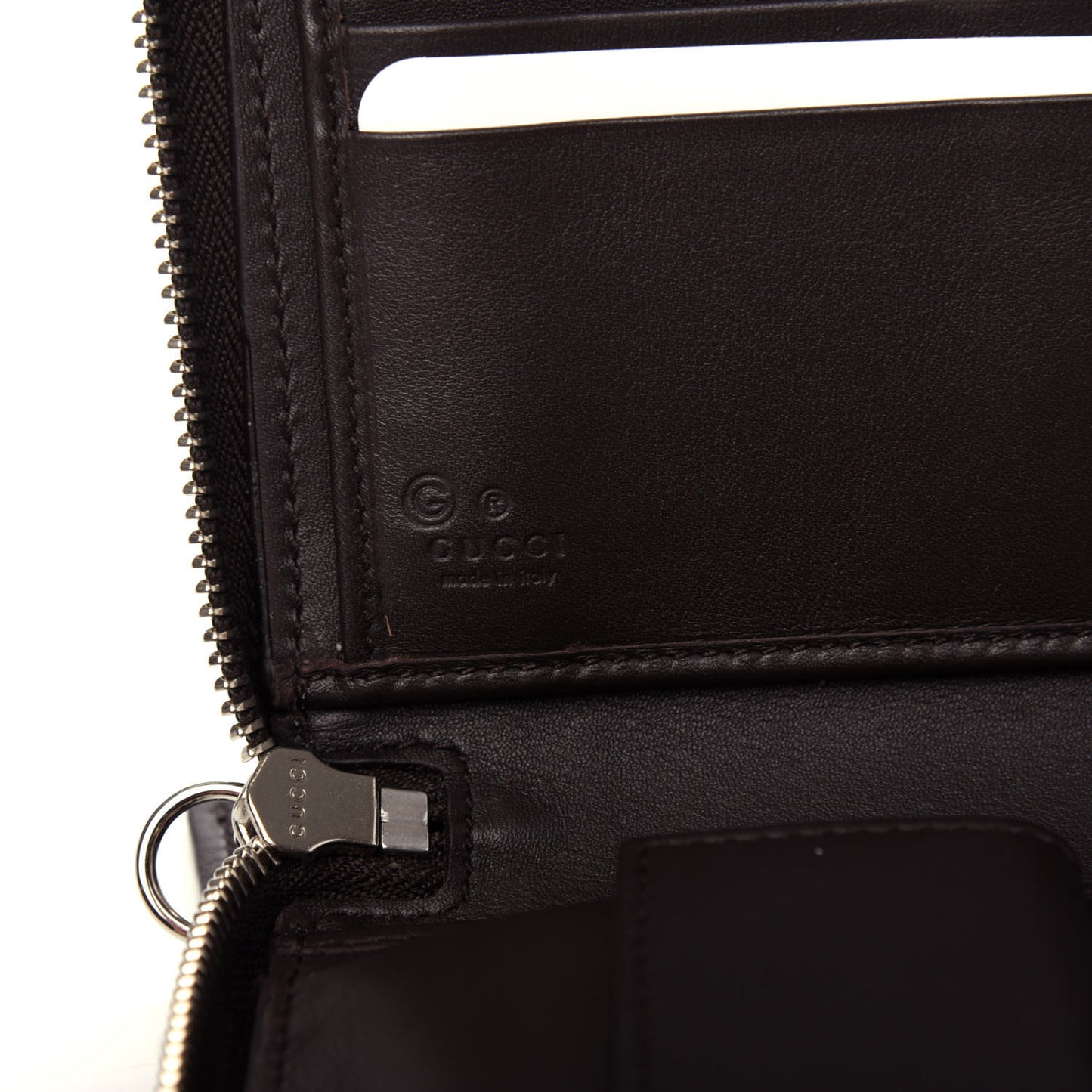 Microguccissima Large Zip Around Organizer Wallet Testa di Moro