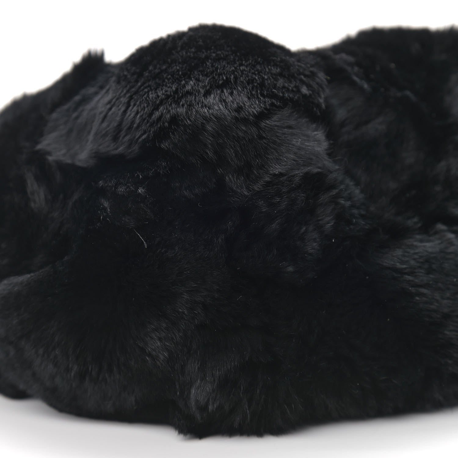 Chanel Rabbit Fur Reversible Drawstring Bag Black 8 of 16