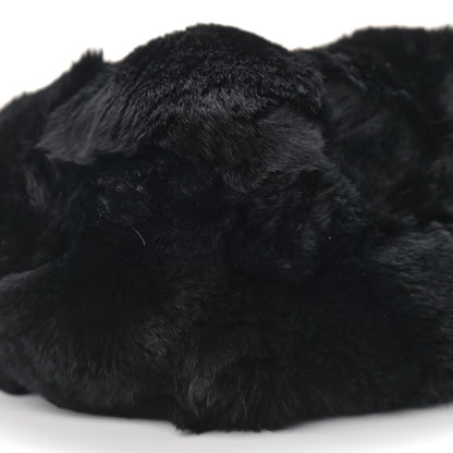 Chanel Rabbit Fur Reversible Drawstring Bag Black 8 of 16
