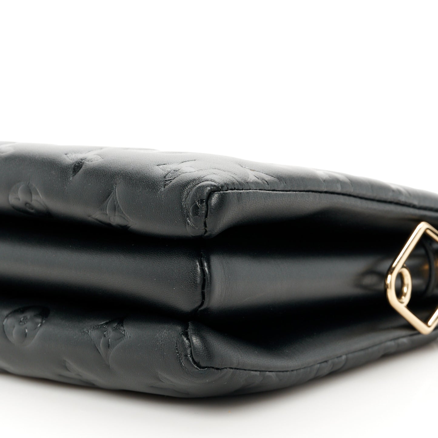 Lambskin Embossed Monogram Coussin PM Black