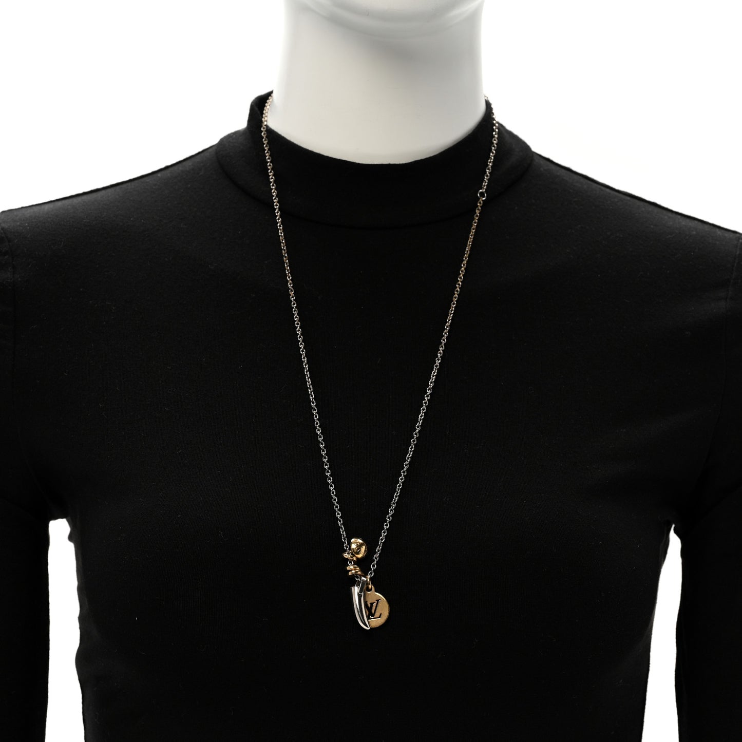 Metal Safari Charms Necklace Silver Gold