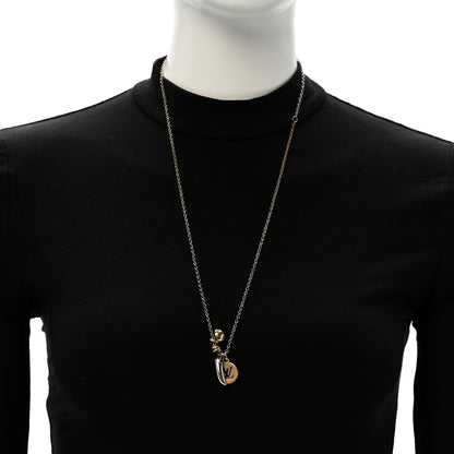 Louis Vuitton Metal Safari Charms Necklace Silver Gold 2 of 8