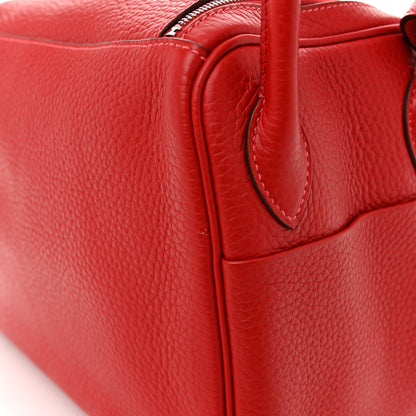 Hermes Taurillon Clemence Verso Lindy 26 Rouge Casaque Bougainvillea 13 of 14