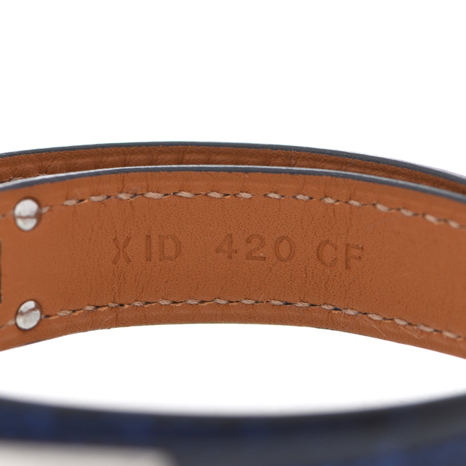 Hermes Shiny Alligator Kelly Double Tour Bracelet S Bleu Electrique 5 of 6