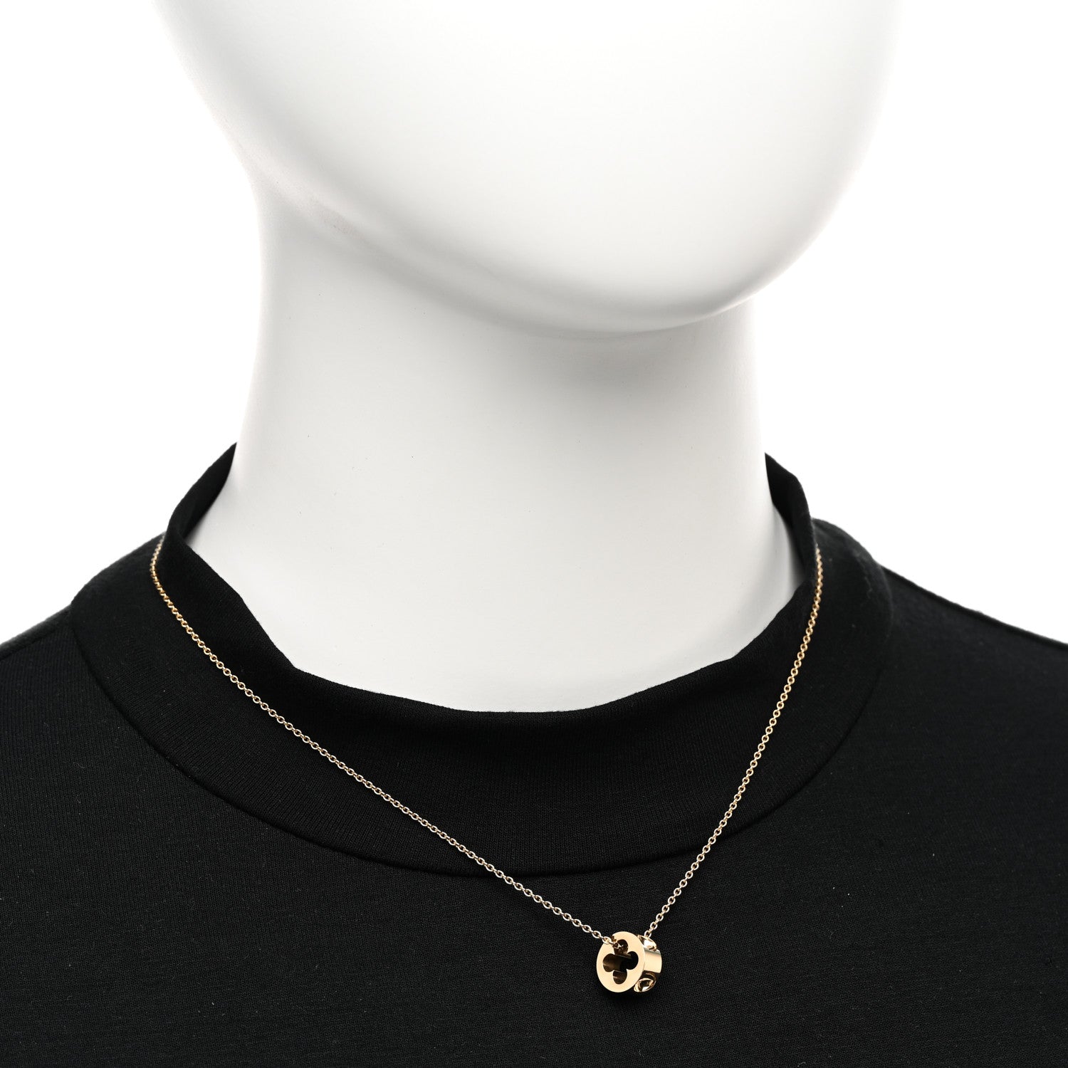 Louis Vuitton 18K Yellow Gold Empreinte Pendant Necklace 2 of 6