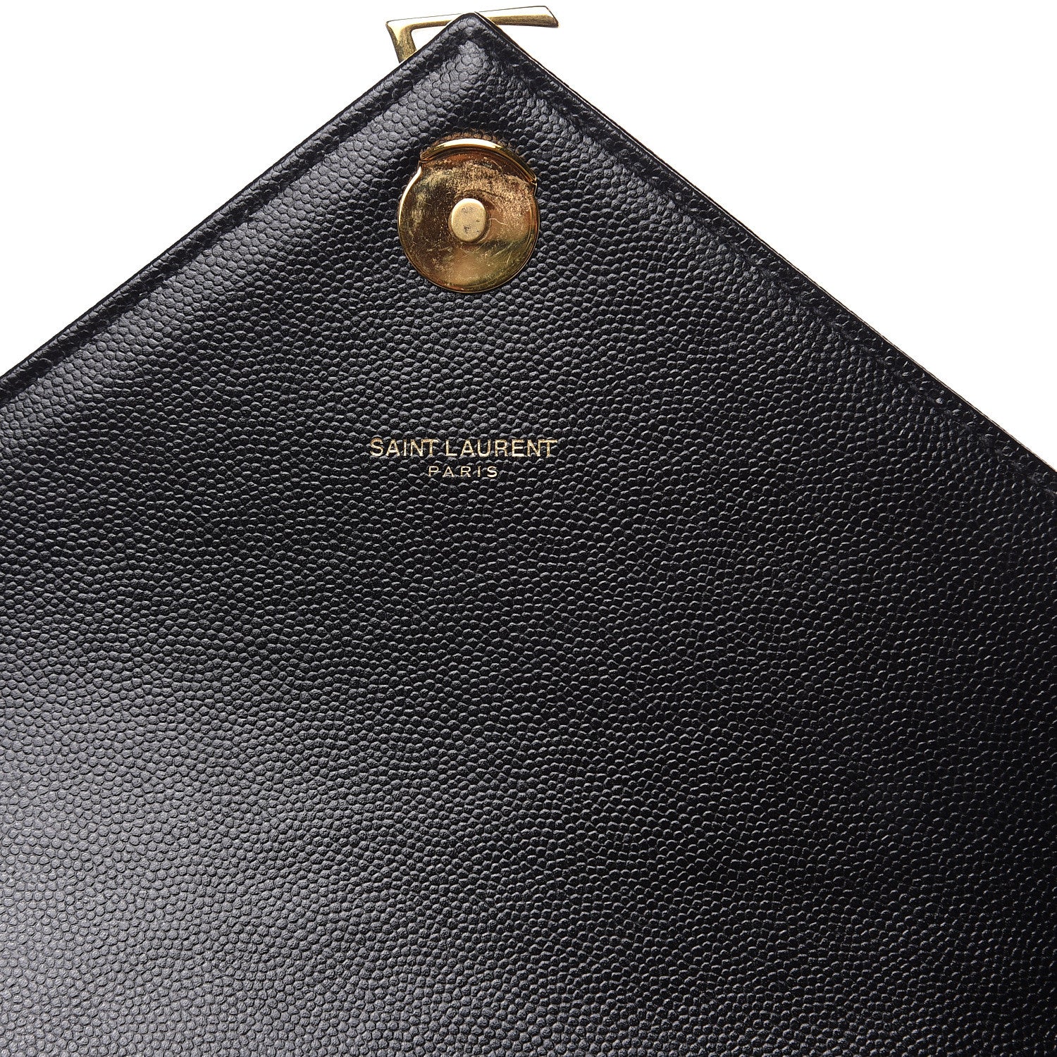 Saint Laurent Grain De Poudre Matelasse Chevron Large Monogram Satchel Black 9 of 9