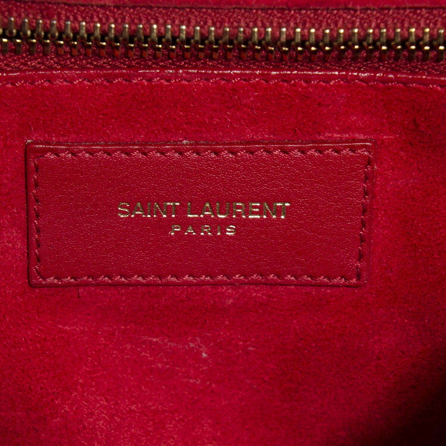 Saint Laurent Calfskin Classic Y Satchel Red 6 of 8