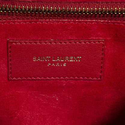 Saint Laurent Calfskin Classic Y Satchel Red 6 of 8