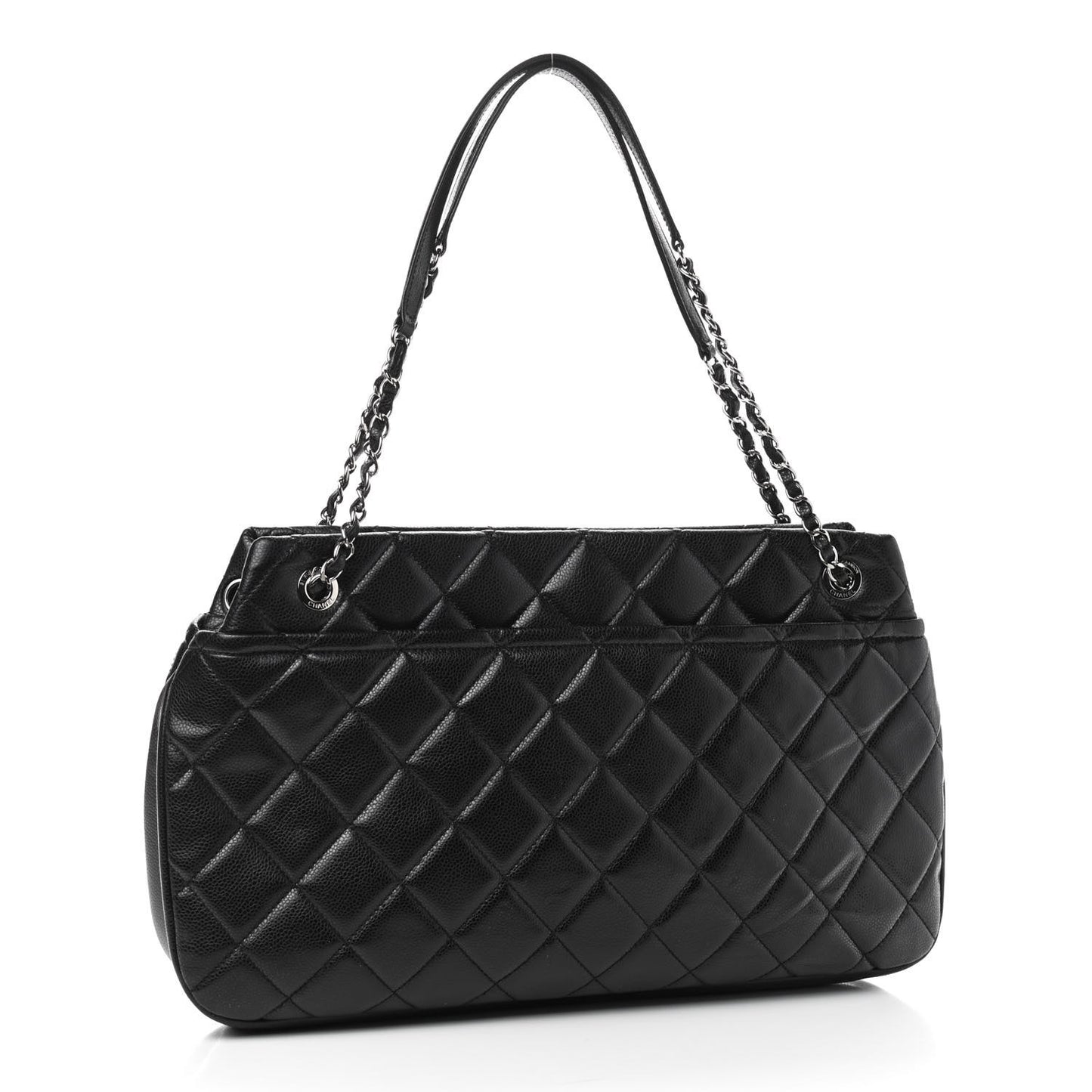 Caviar Quilted Timeless CC Soft Tote Black