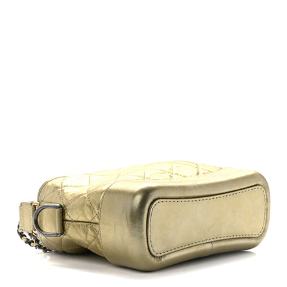 Chanel Metallic Aged Calfskin Quilted Small Gabrielle Hobo Gold 4 of 11