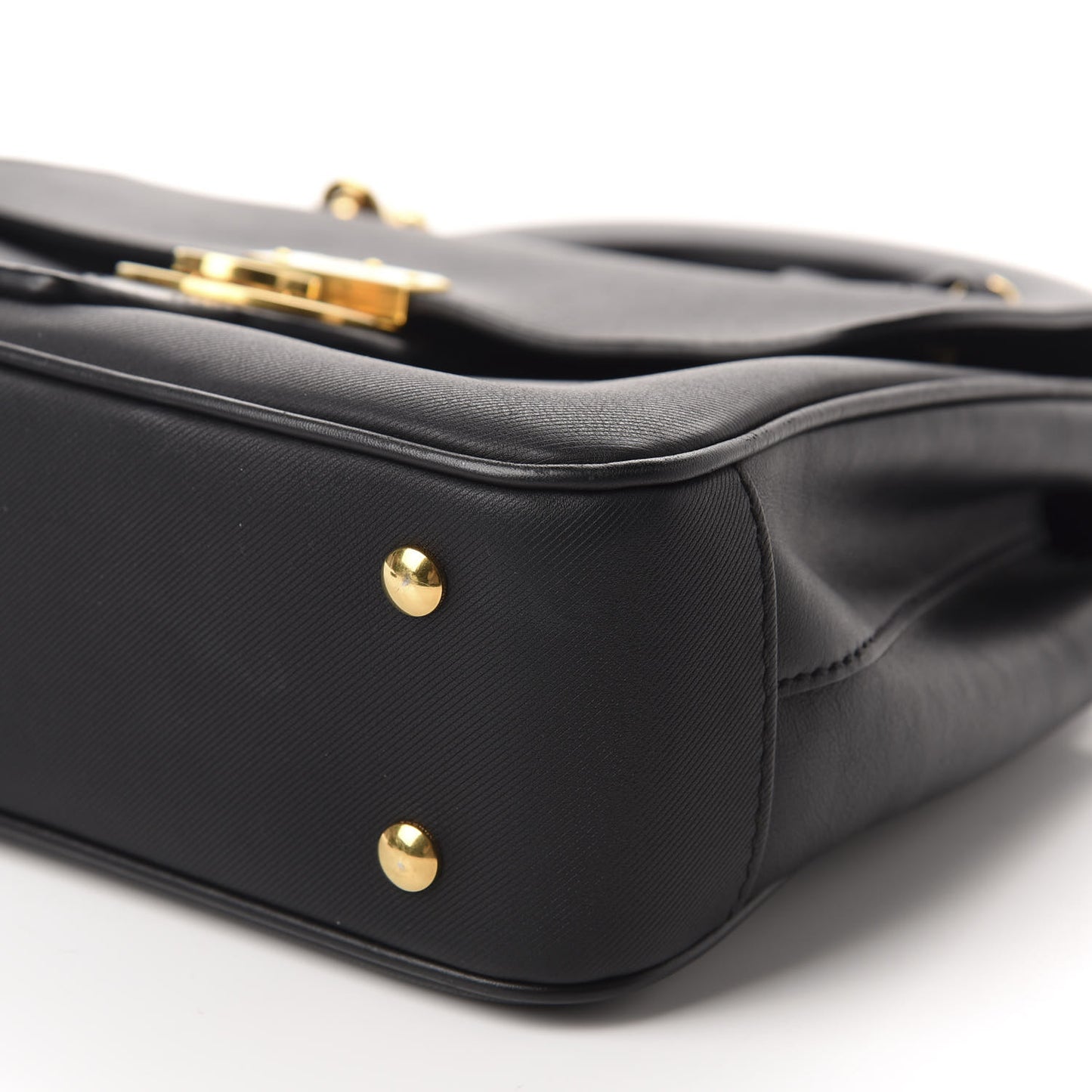 Trench Calfskin Medium DK88 Top Handle Bag Black