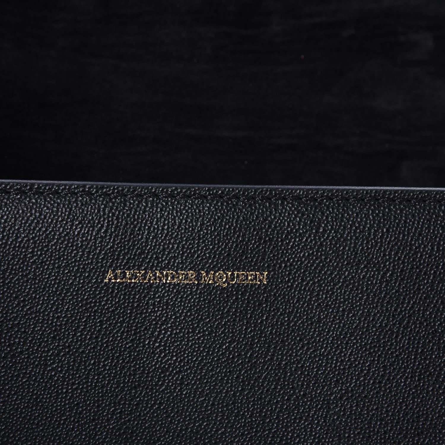 Alexander McQueen Grained Calfskin Small Insignia Flap Black 7 of 7