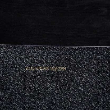 Alexander McQueen Grained Calfskin Small Insignia Flap Black 7 of 7