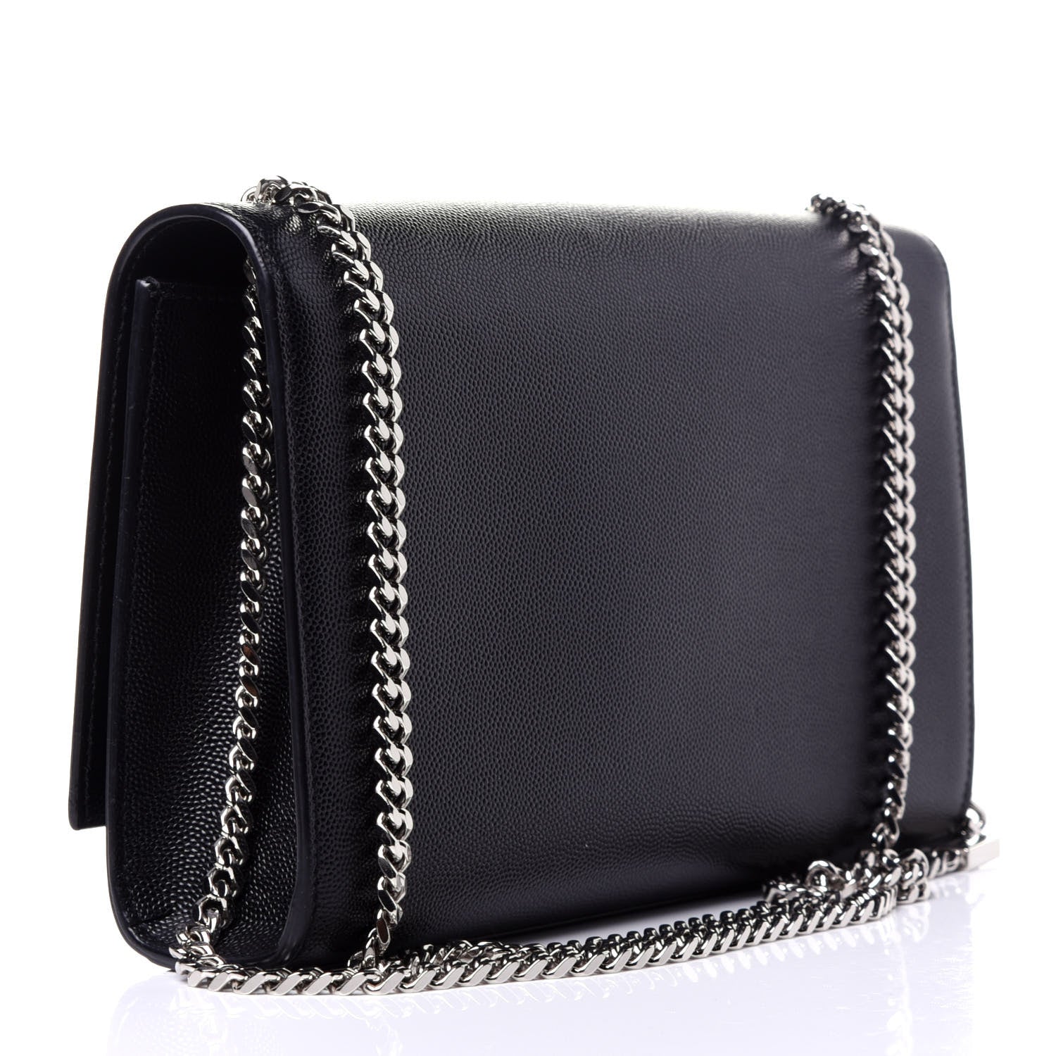 Saint Laurent Grain De Poudre Medium Classic Monogram Kate Satchel Black 3 of 13