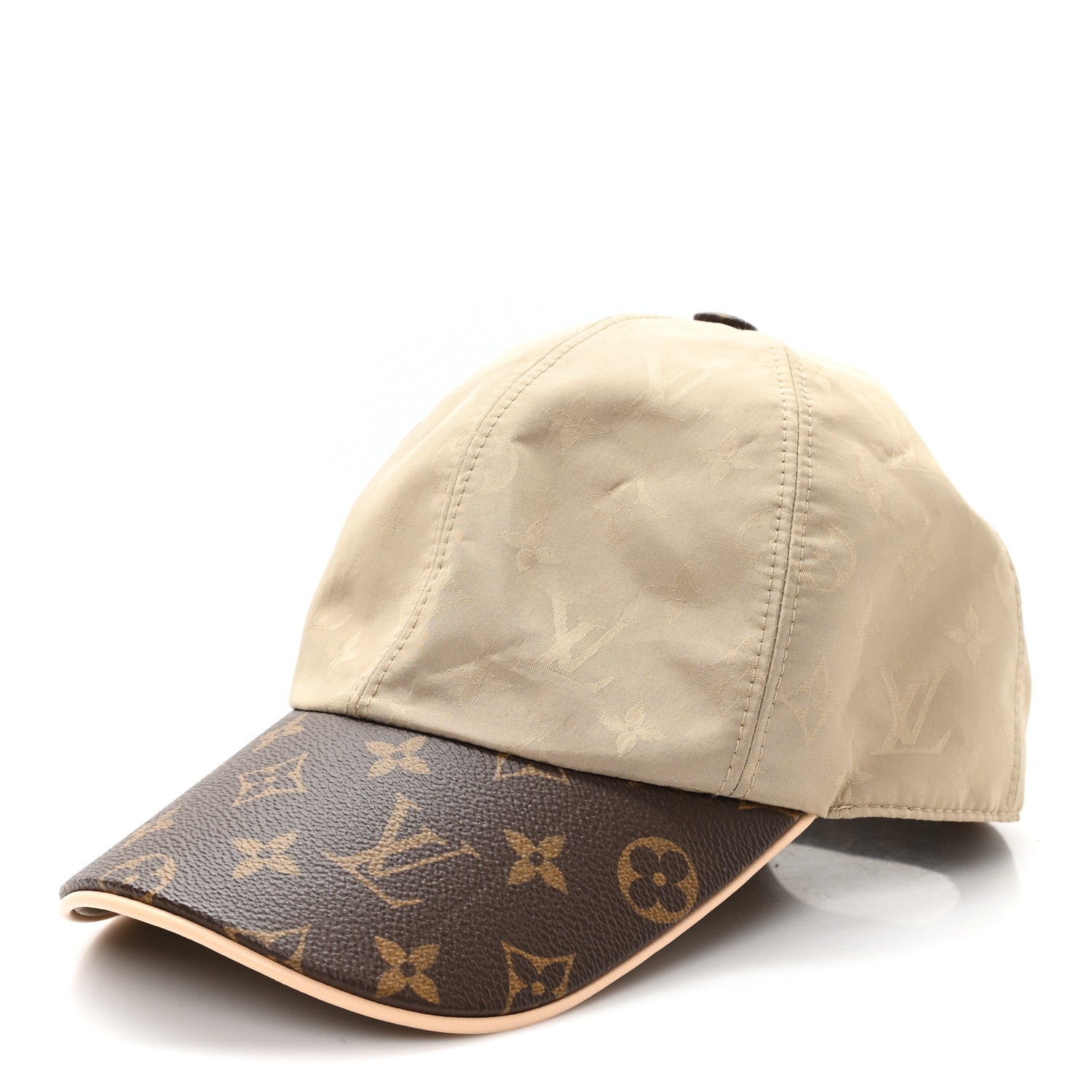 Louis Vuitton Polyester Silk Monogram LV Get Ready Cap M Beige 1 of 9