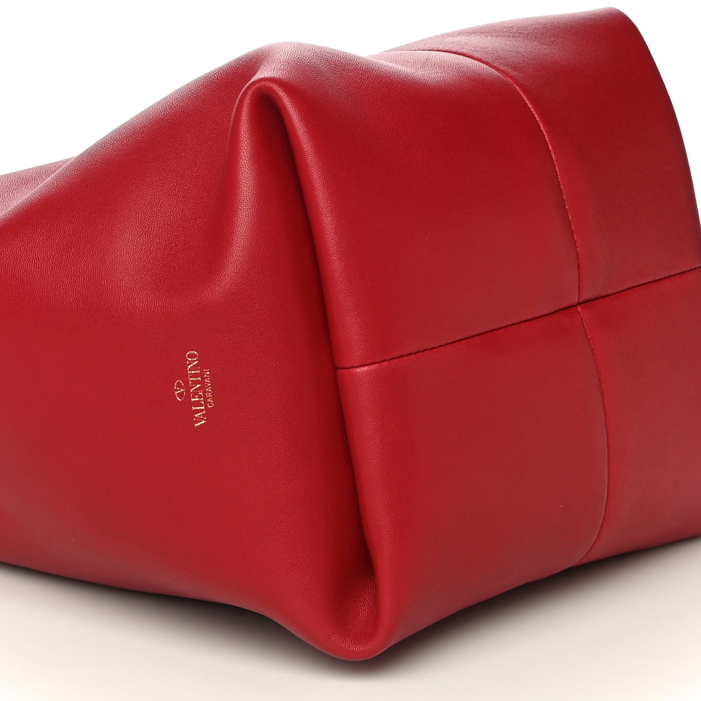 Nappa Small Roman Stud Hobo Rosso Valentino