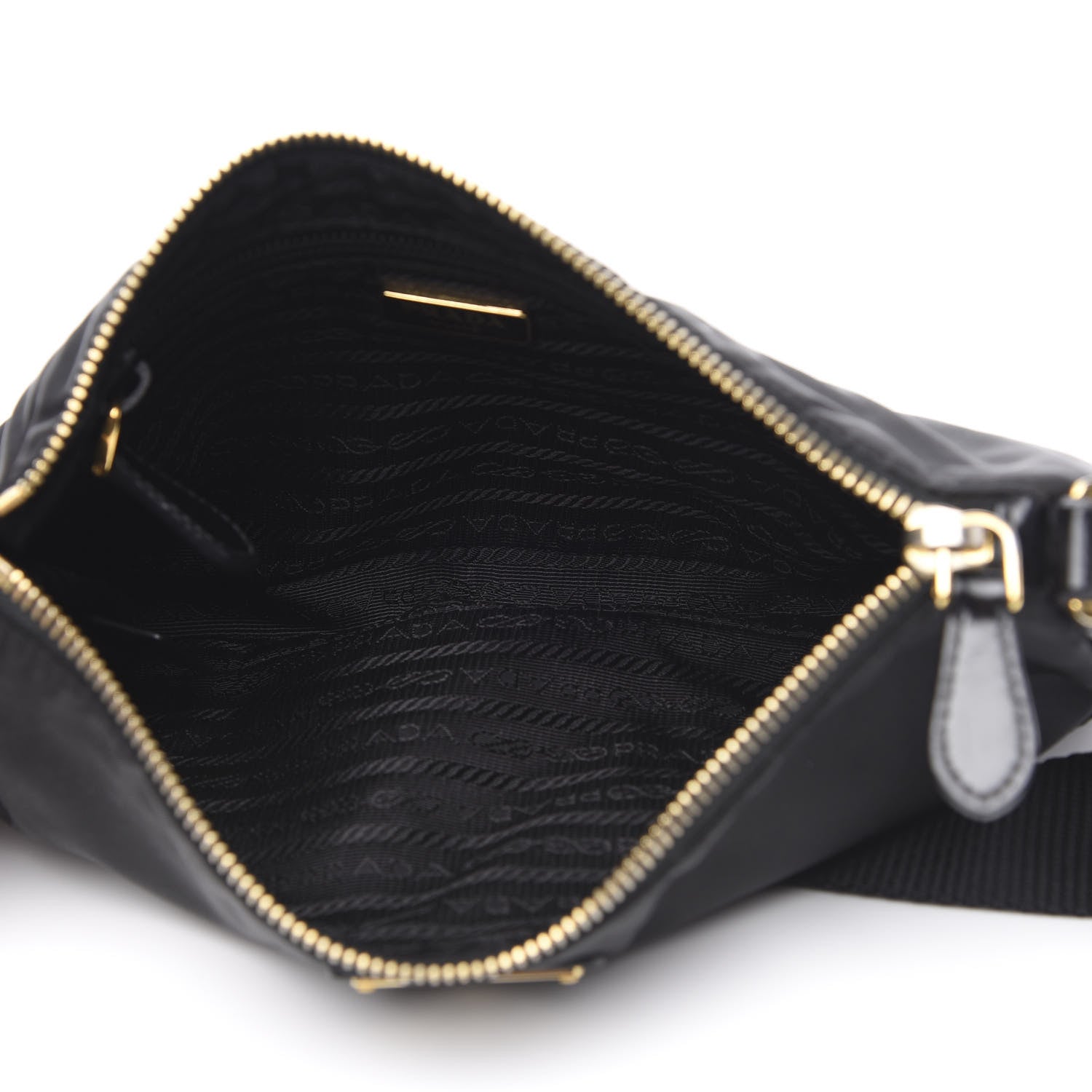 Prada Tessuto Nylon Shoulder Bag Black 5 of 11