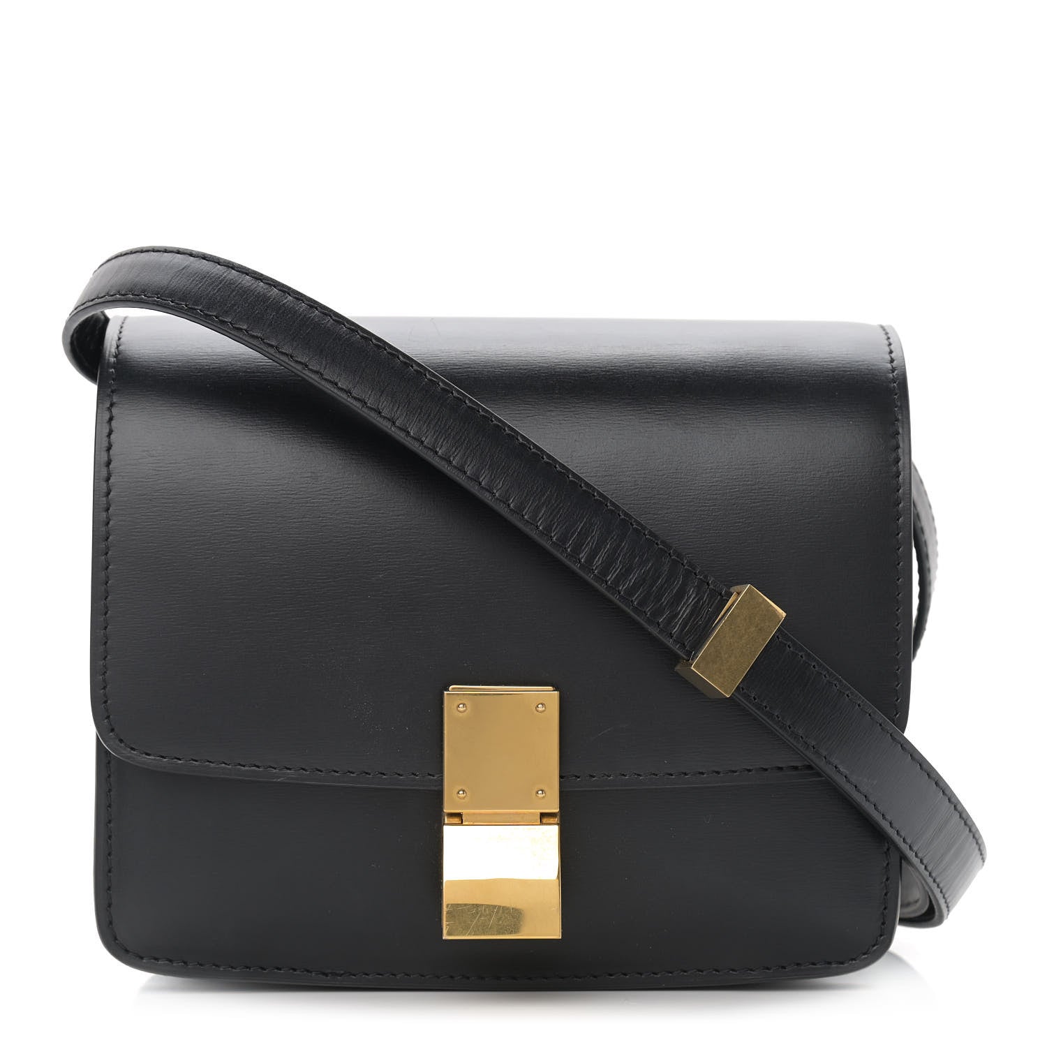 Celine Box Calfskin Small Classic Box Flap Bag Black 1 of 13