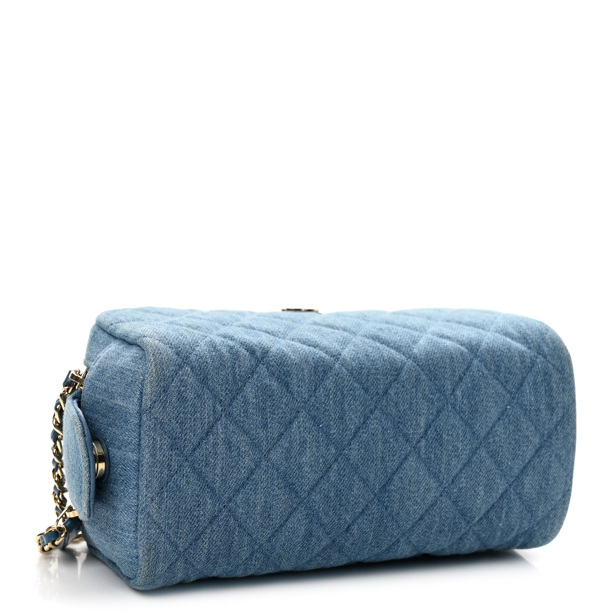 Denim Quilted Toiletry Case Blue