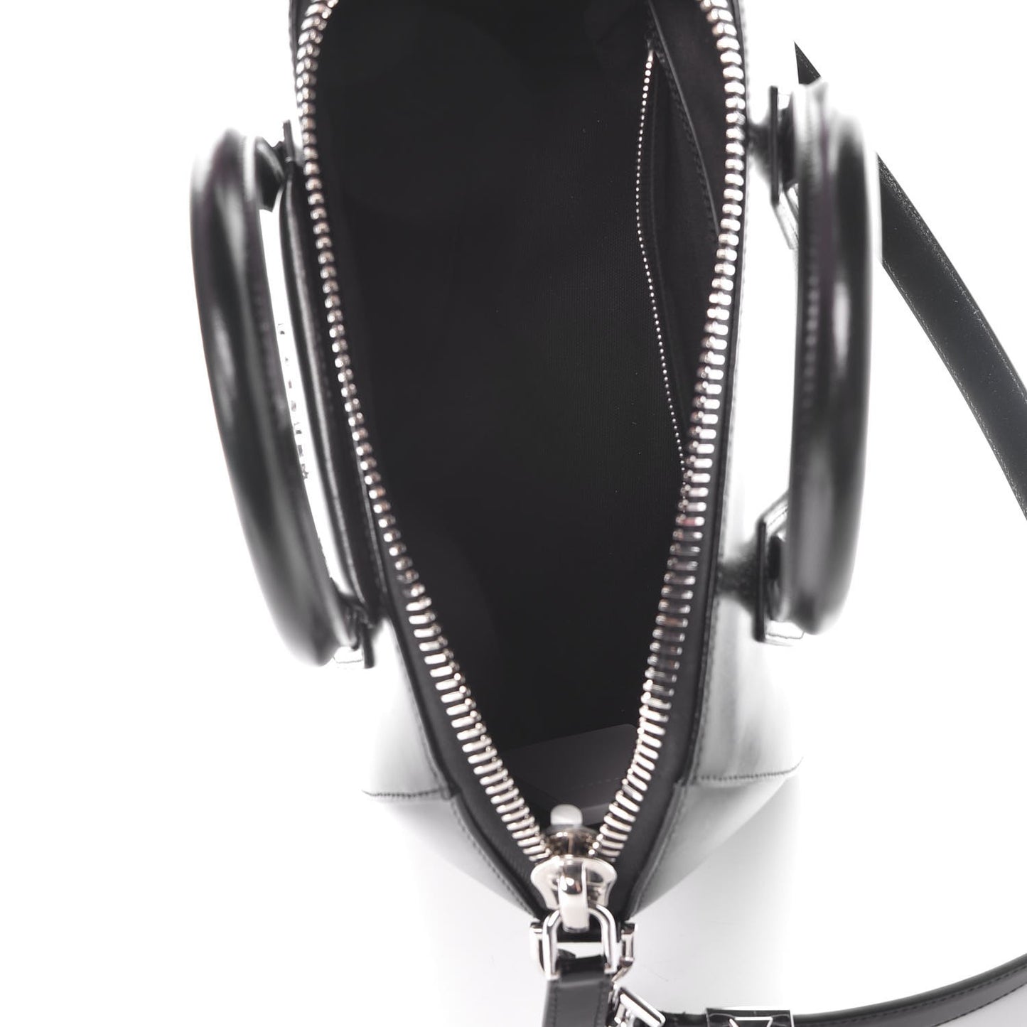 Shiny Lord Calfskin Small Antigona Black