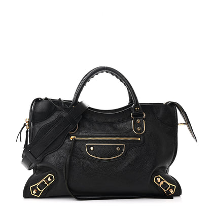 Balenciaga Chevre Gold Metallic Edge Hardware City Black 1 of 11