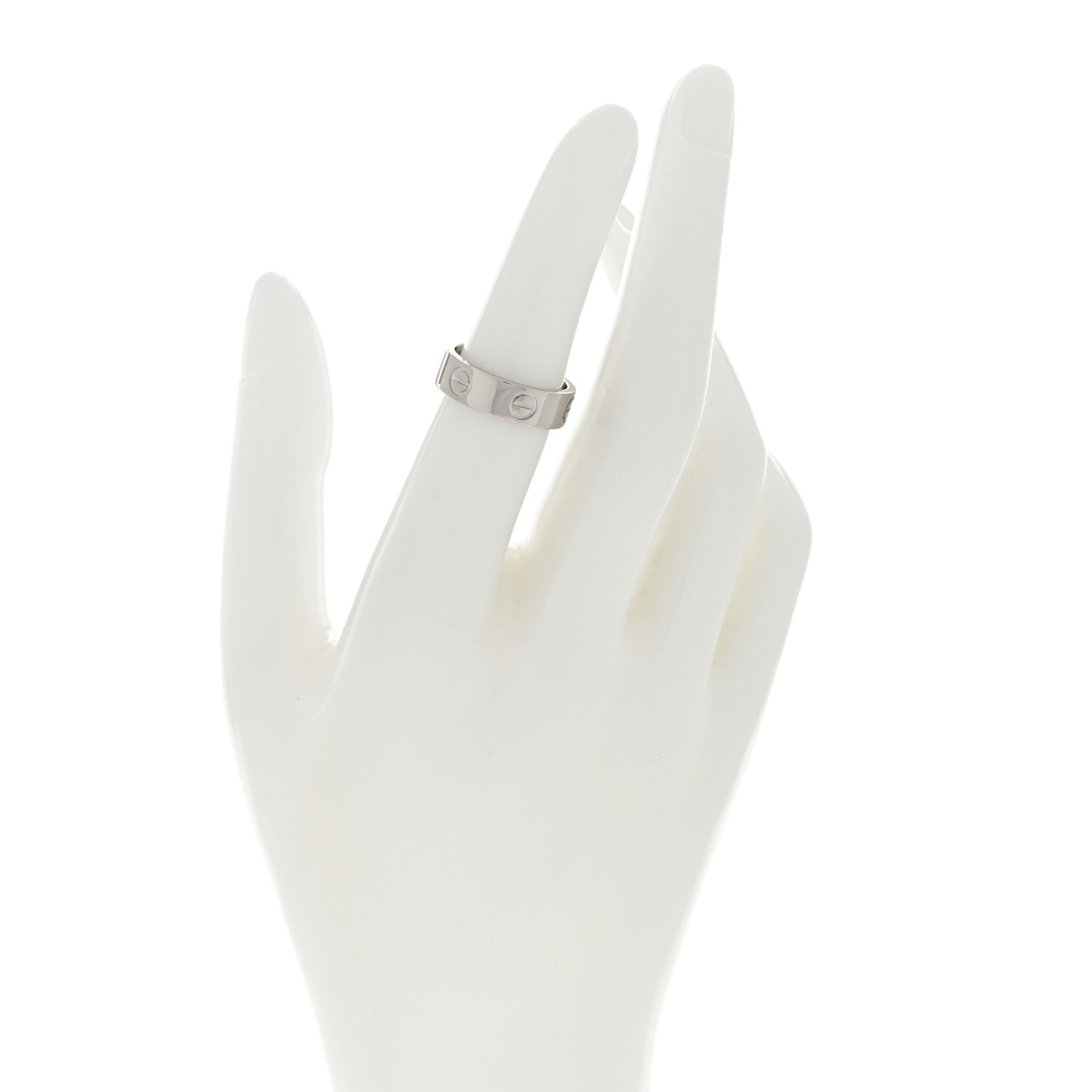 Cartier 18K White Gold 5.5mm LOVE Ring 51 5.75 2 of 4