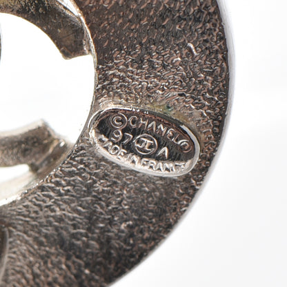 Chanel Metal CC Clip On Earrings Silver 4 of 4