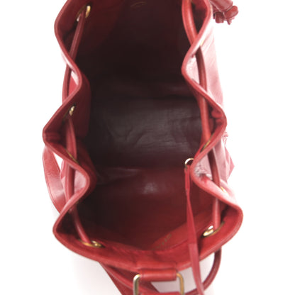 Chanel Lambskin CC Drawstring Backpack Red 6 of 18
