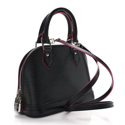 Louis Vuitton Epi Alma BB Black Hot Pink 3 of 10