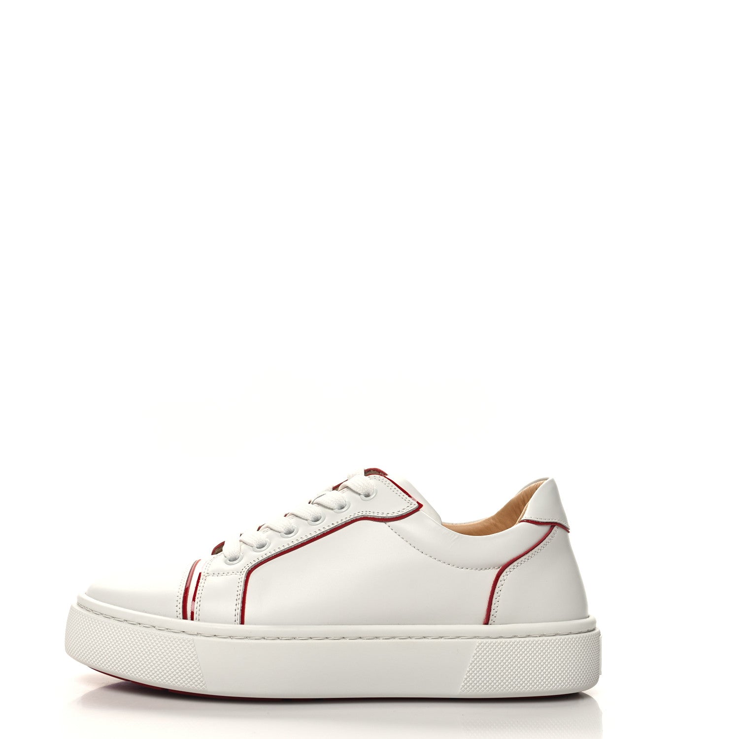 Christian Louboutin Calfskin Vieira Flat Sneakers 38.5 White Loubi 1 of 9