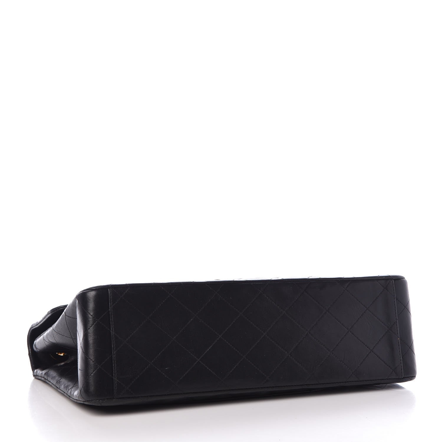 Chanel Lambskin Quilted XL Jumbo Single Flap Black 5 of 13