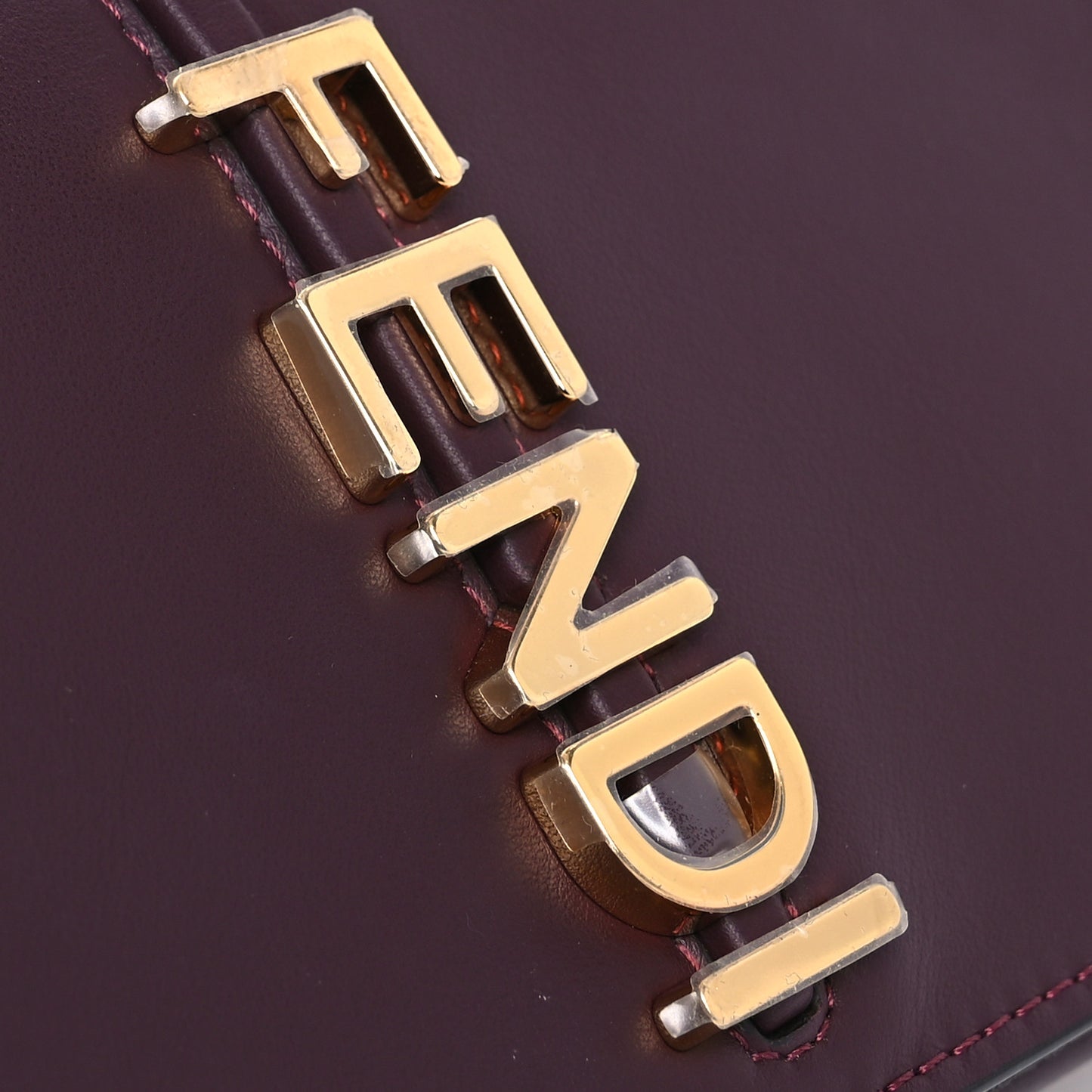 Vitello Grace Matte Fendigraphy Wallet on Chain Rosso Roma
