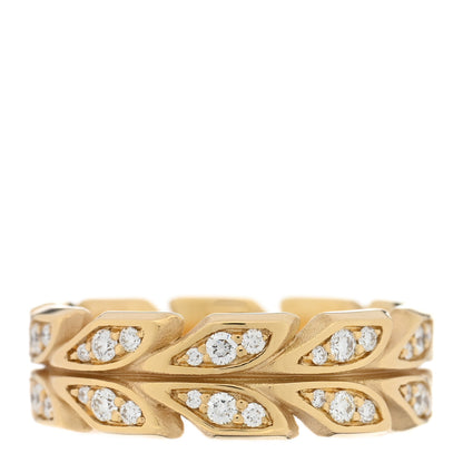 Tiffany 18K Yellow Gold Diamond Victoria Vine Band Ring 51 5.75 3 of 5