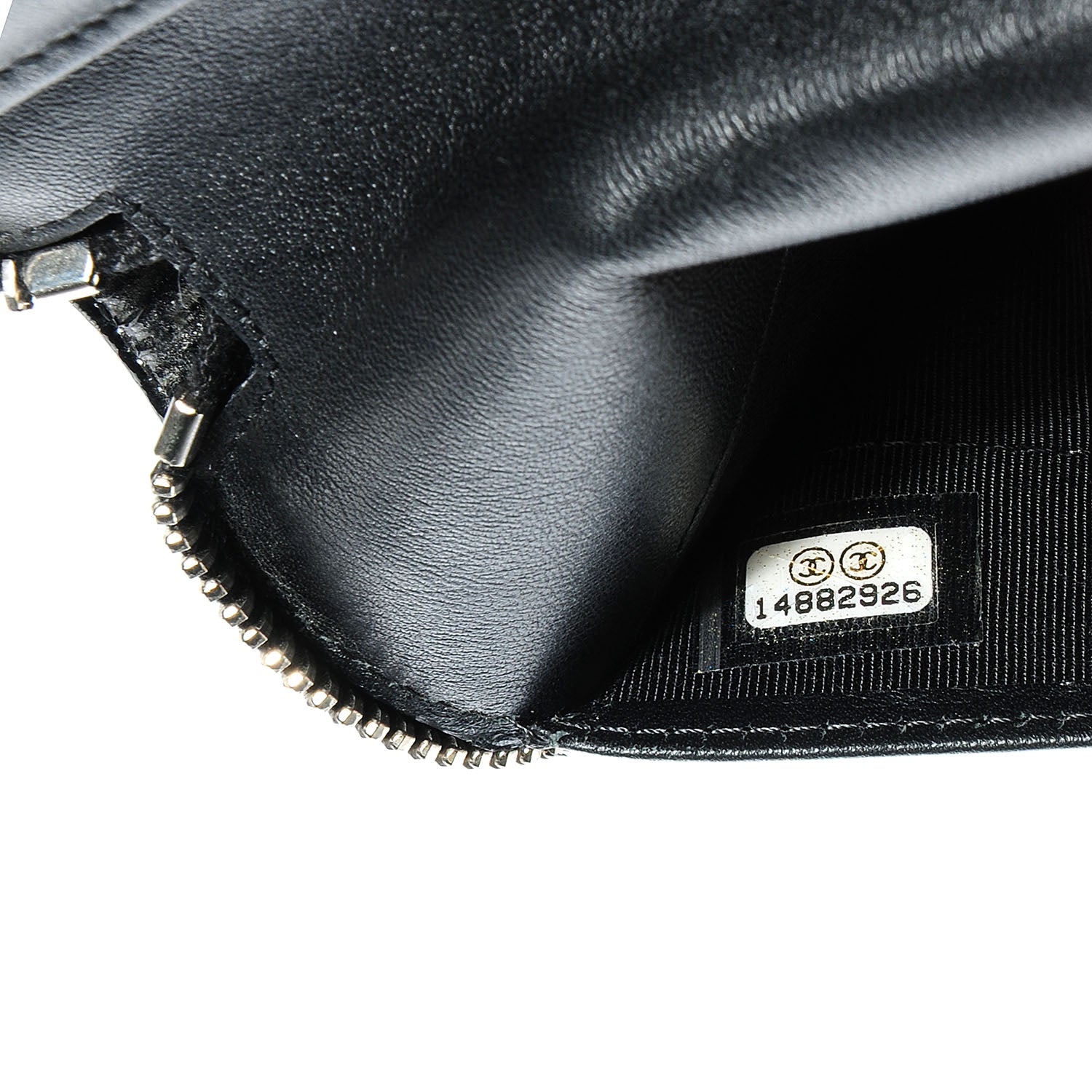 Chanel Patent Quilted Large Zip Around Organizer Wallet Black 9 of 9