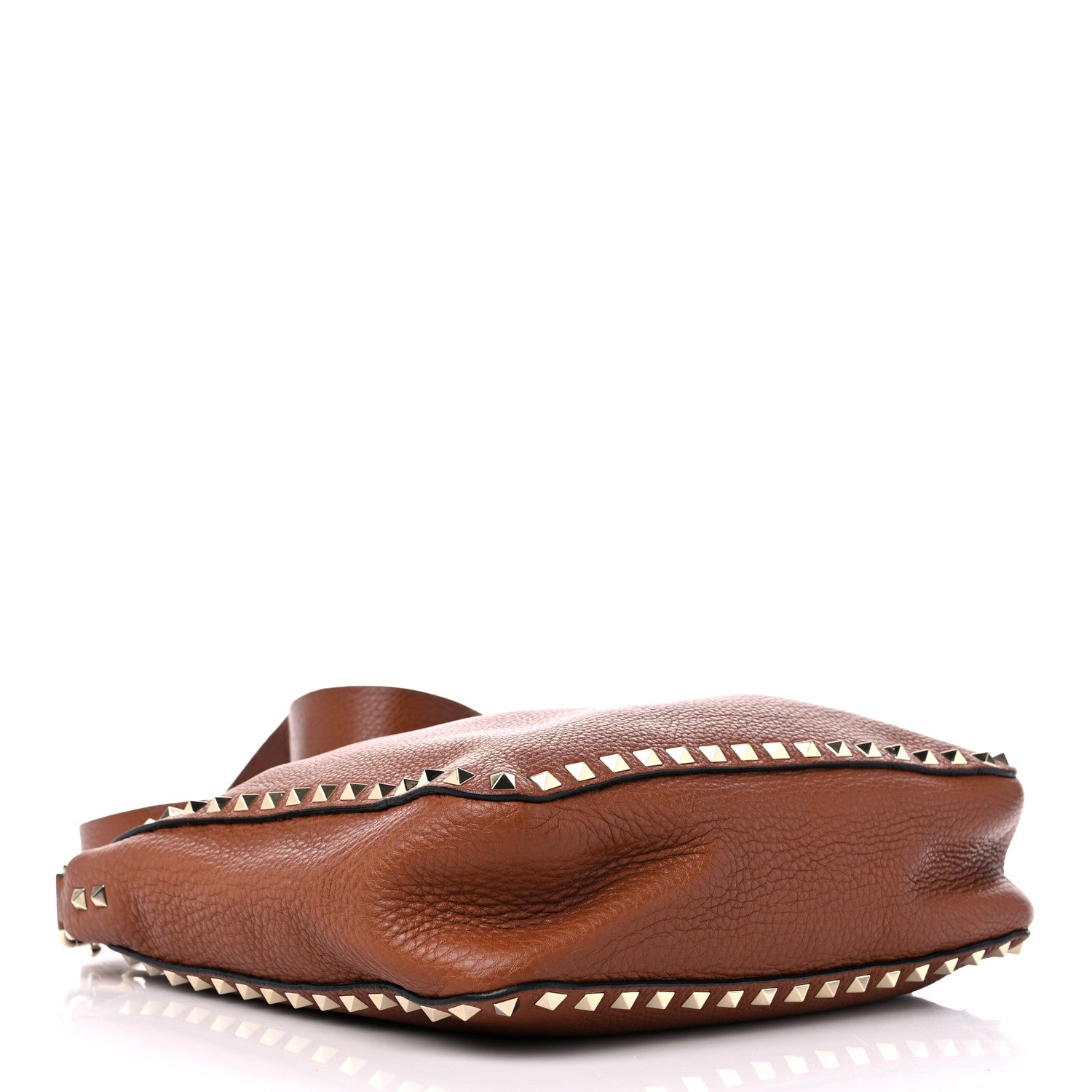 Valentino Garavani Pebbled Calfskin Small Rockstud Flip-Lock Messenger Bag Light Cuir 4 of 8