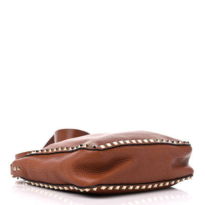 Valentino Garavani Pebbled Calfskin Small Rockstud Flip-Lock Messenger Bag Light Cuir 4 of 8