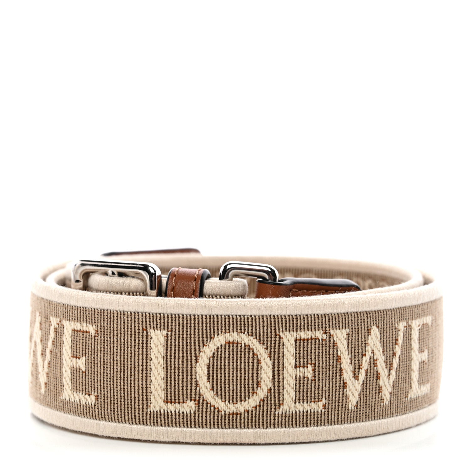 Loewe Calfskin Jacquard Anagram Strap Natural Tan 2 of 5