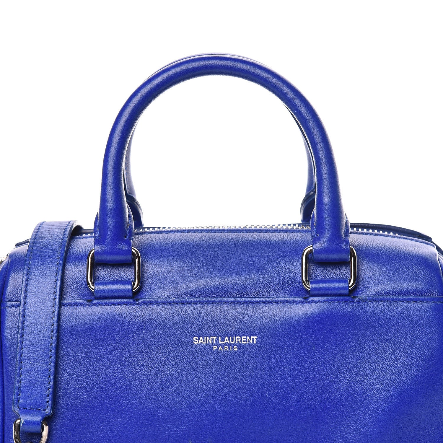 Saint Laurent Calfskin Toy Classic Duffle Blue 8 of 18